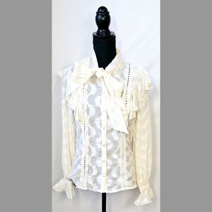 M Off White Champagne & Strawberry Blouse